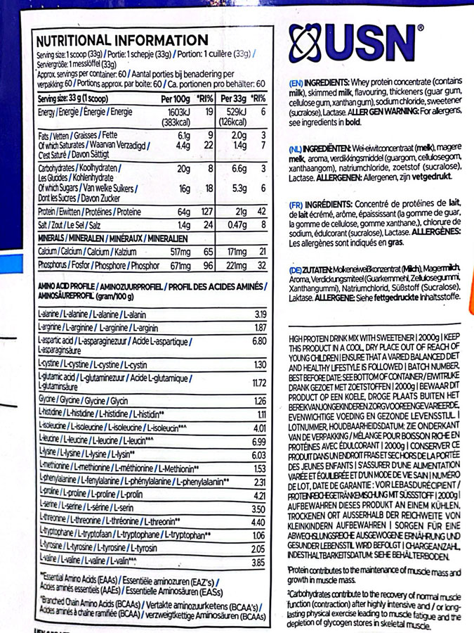 پروتئین وی پریمیوم پلاس یو اس ان (2000G) | USN Premium Whey Plus پروتئین وی پریمیوم پلاس یو اس ان (2000G) | USN Premium Whey Plus