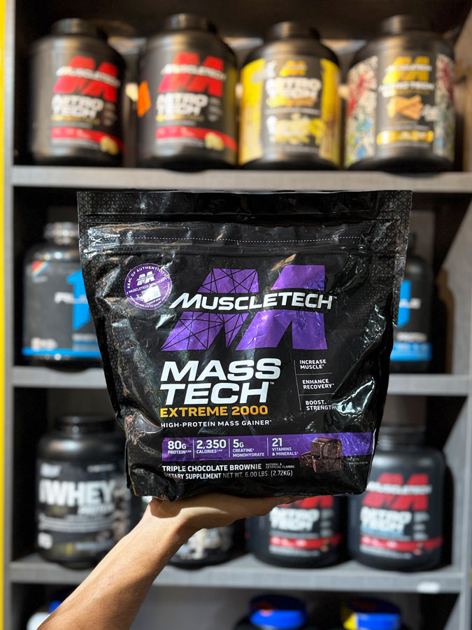 گینر مس تک اکستریم ۲۰۰۰ ماسل تک (۲٫۲۷kg) | MuscleTech Mass Tech Extreme گینر مس تک اکستریم ۲۰۰۰ ماسل تک (۲٫۲۷kg) | MuscleTech Mass Tech Extreme