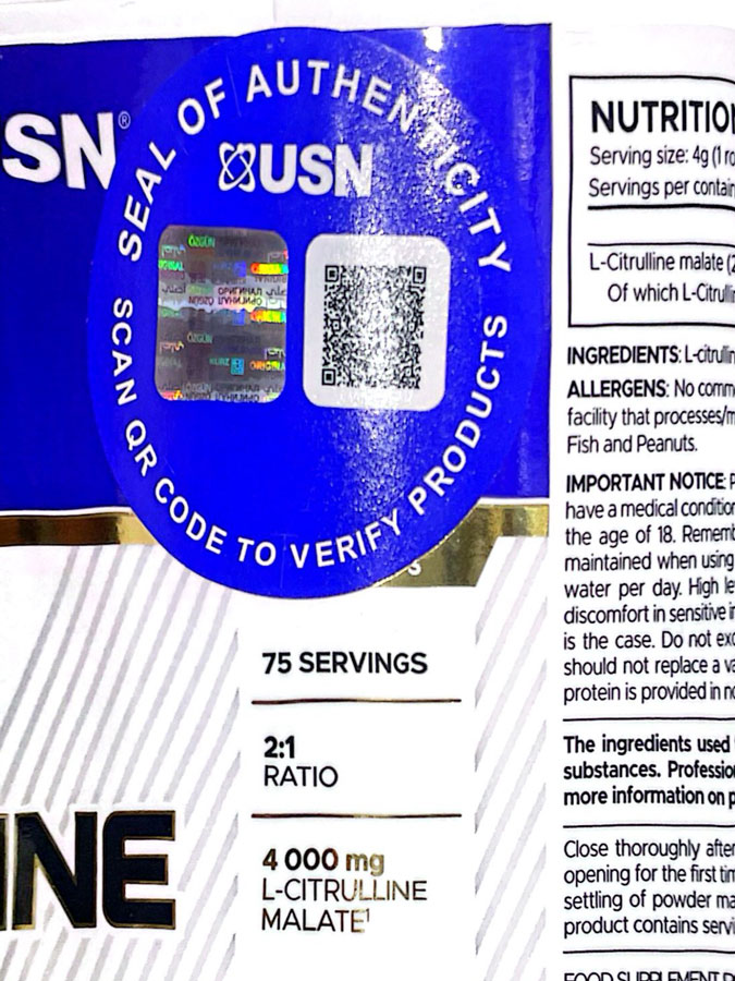 پیور ال سیترولین مالات یو اس ان USN Pure L-Citrulline Malate پیور ال سیترولین مالات یو اس ان USN Pure L-Citrulline Malate