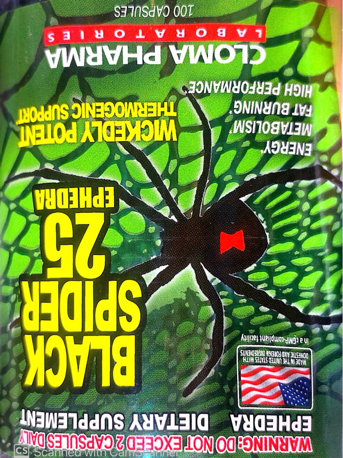 قرص چربی سوز بلک اسپایدر 25 کلوما فارما (100عددی) | BLACK SPIDER 25 Cloma Pharma قرص چربی سوز بلک اسپایدر 25 کلوما فارما (100عددی) | BLACK SPIDER 25 Cloma Pharma