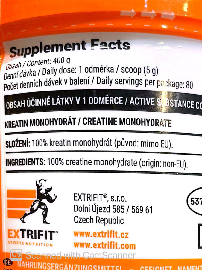 کراتین مونوهیدرات اکستریفیت (400g) | Extrifit Creatine Monohydrate کراتین مونوهیدرات اکستریفیت (400g) | Extrifit Creatine Monohydrate