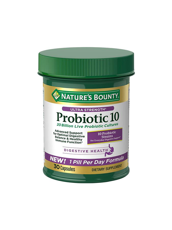 کپسول پروبیوتیک 10 نیچرز بونتی (30عددی) | natures bounty probiotic