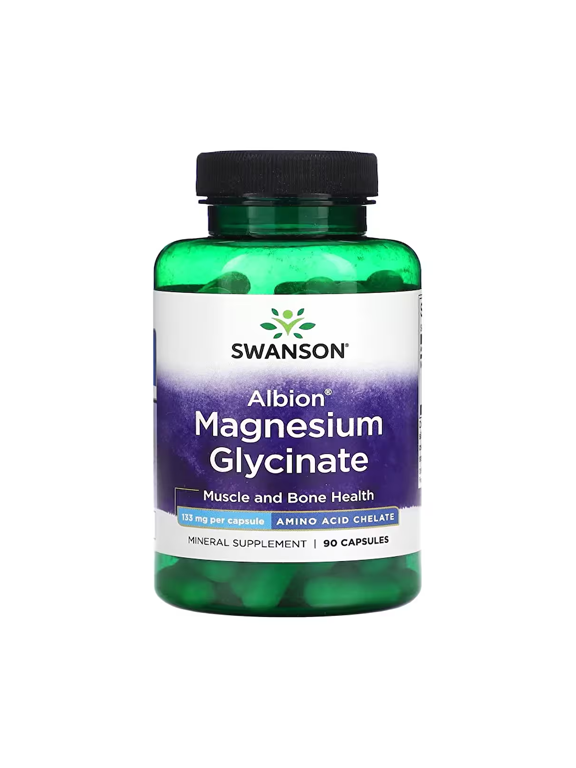 آلبیون منیزیم گلیسینات سوانسون (90عددی) |Swanson Albion Magnesium Glycinate