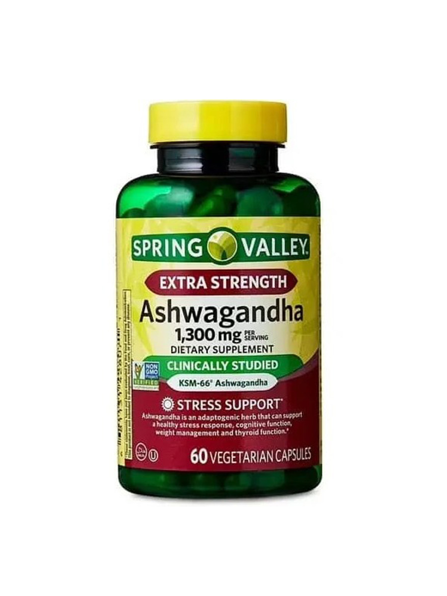 آشواگاندا-1300-میلی-گرم-اسپرینگ-والی-(60عددی)--SPRING-VALLEY-ASHWAGANDHA آشواگاندا 1300 میلی گرم اسپرینگ والی (60عددی) | SPRING VALLEY ASHWAGANDHA