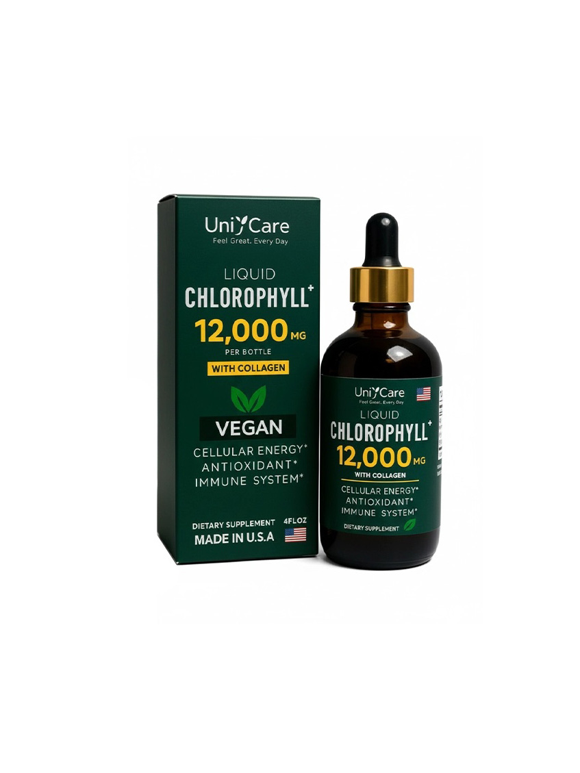 کلروفیل مایع با کلاژن یونی کر (12000MG) | UNI CARE Liquid Chlorophyll + Collagen