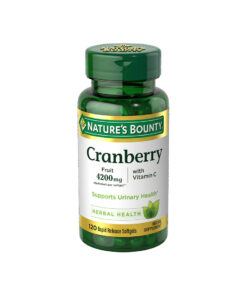 کپسول کرن بری 4200 میلی با ویتامین سی نیچرز بونتی (120عددی) | NATURES BOUNTY CRANBERRY VIT C