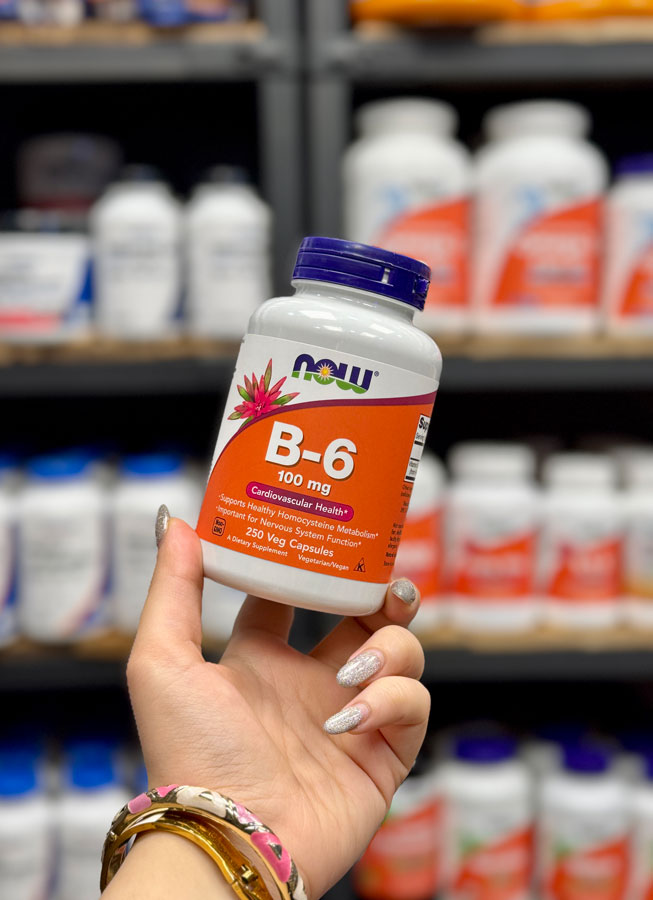 ویتامین ب 6 100میلی گرم ناو ویتامین ب 6 100میلی گرم ناو (250عددی) | Now B6 100MG