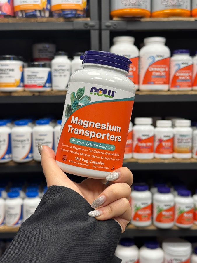 منیزیوم ترنسپورتر ناو منیزیم ترنسپورتر ناو فودز (180عددی) | Magnesum Transporter now food