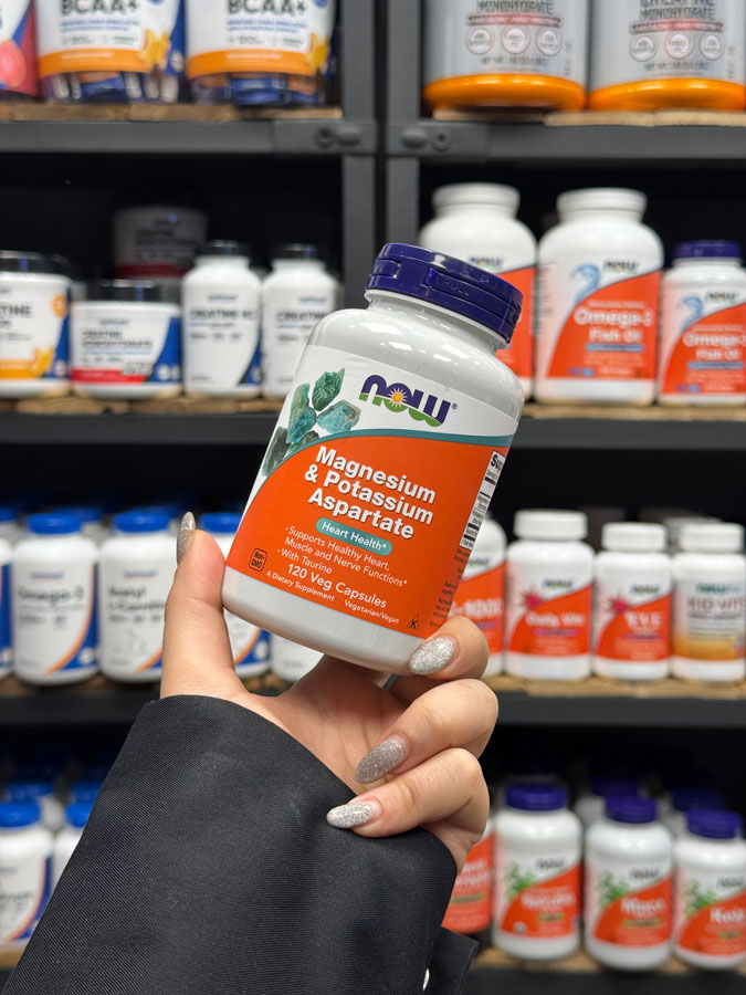 منیزیوم پتاسیوم اسپارتات ناو منیزیم و پتاسیم آسپارتات ناو فودز (120عددی) | NOW Foods Magnesium & Potassium Aspartate