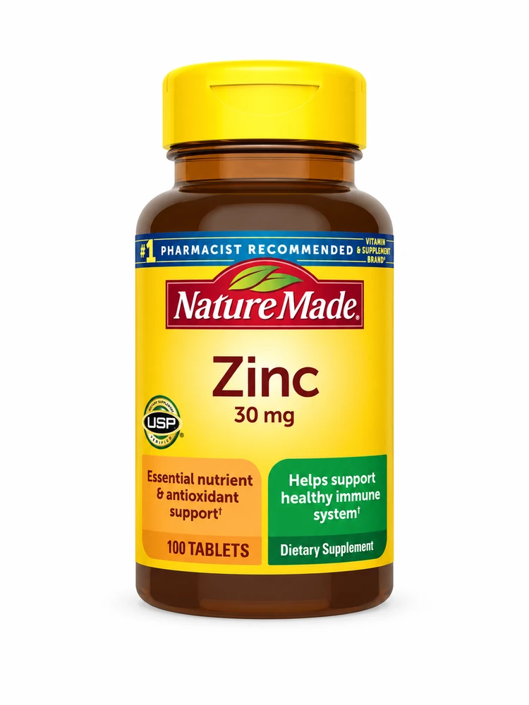nature-made-zinc-30mg-100-tablets-3×4 زینک ۳۰ میلیگرم نیچر مید ۱۰۰ عددی | Nature Made Zinc 30mg